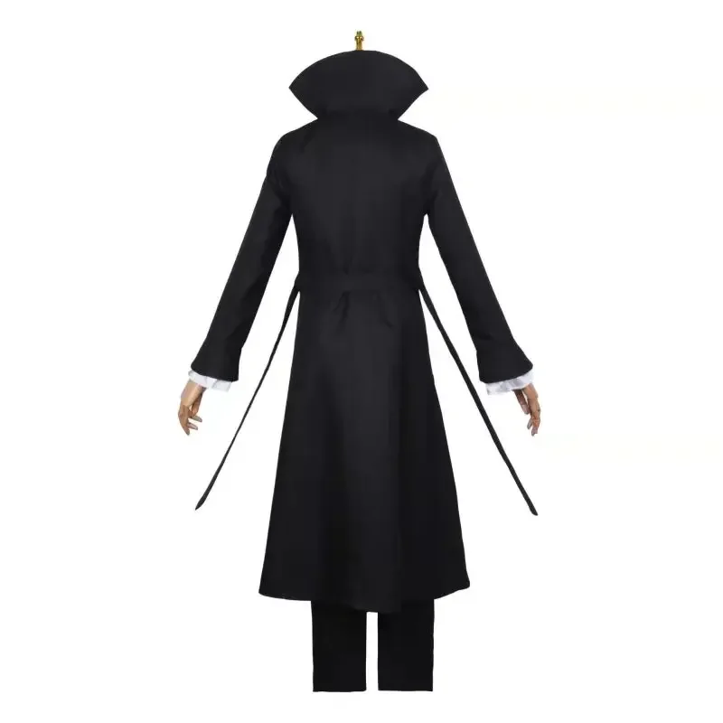 Ryunosuke Akutagawa Cosplay Bungo bezpańskie psy kostium mężczyzna i kobieta trencz czarny jednolite garnitury unisex akcesoria do peruk