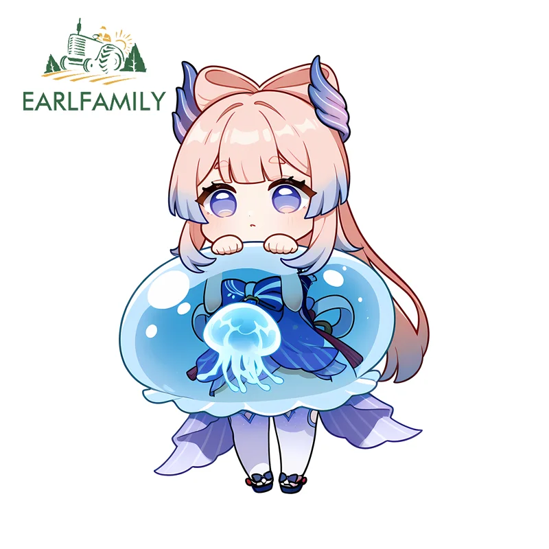 

EARLFAMILY Genshin Impact Sangonomiya Kokomi наклейка прекрасное лобовое стекло компьютерный чехол наклейки солнцезащитный крем кузова автомобиля окклюзия царапины