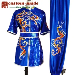 Custom Tailored Kung Fu Long Fist and Tai Chi Martial Arts Uniform for Competition Embroidered Clothes