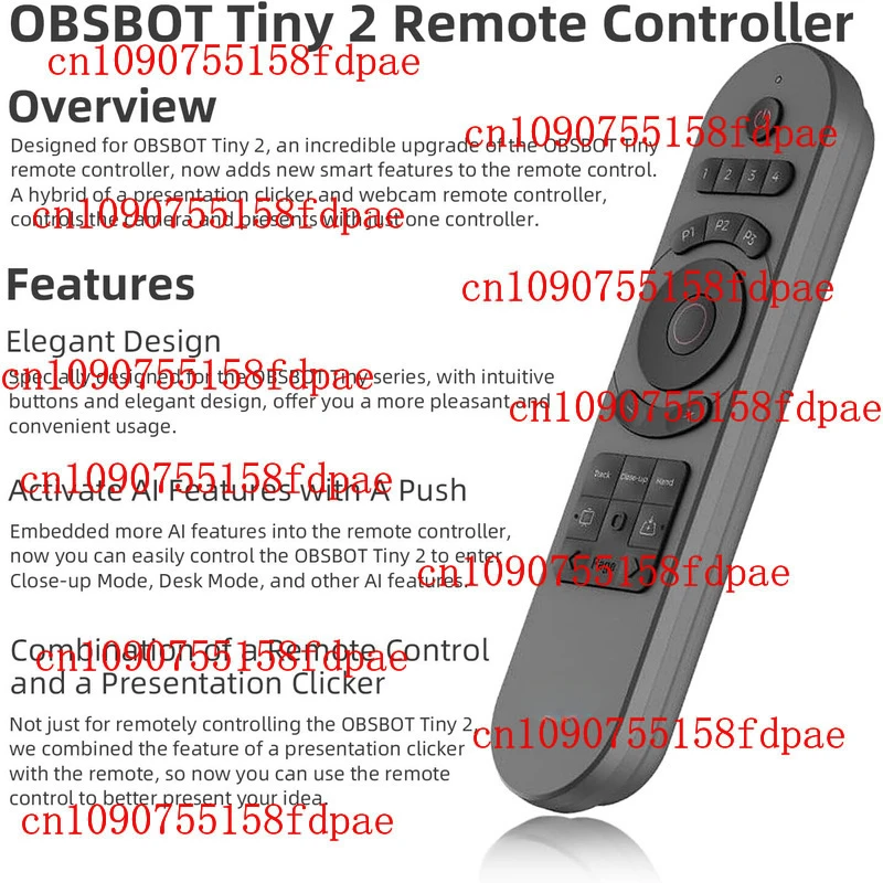Intelligente Fernbedienung für OBSBOT Tiny2 Tiny 4K