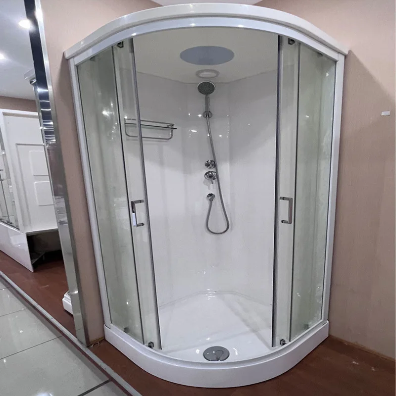 New Spyker high-end fan-shaped whole room thickened 6MM tempered glass acrylic back plate bath room