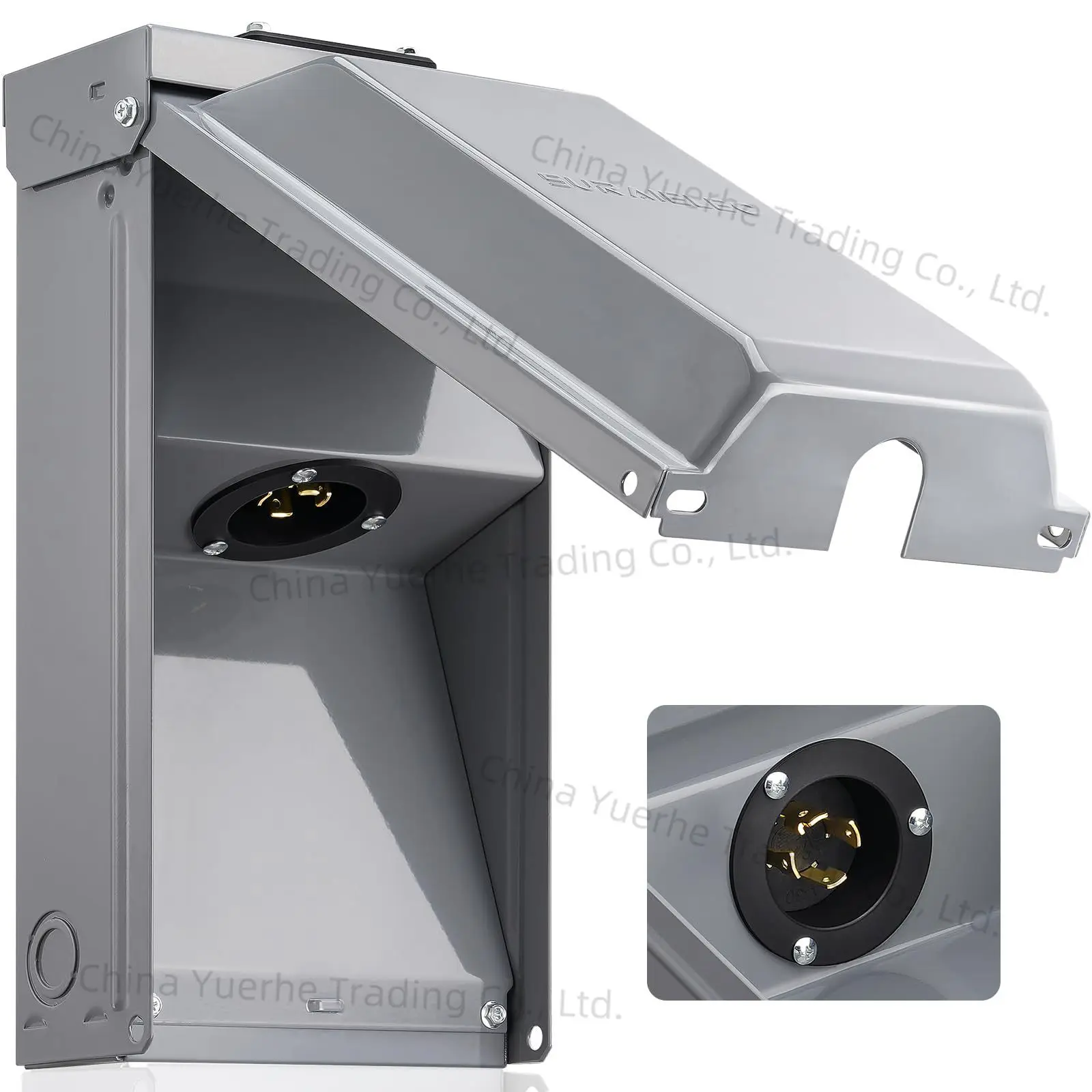 

30-Amp generator power socket box for 4-pin generator wires