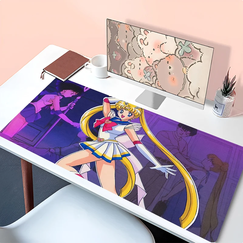 Cute anime Mouse pad Gamer keyboard pad S-Sailor Moons Designed specifically e-sports Gaming accessories Large Computer Mousepad