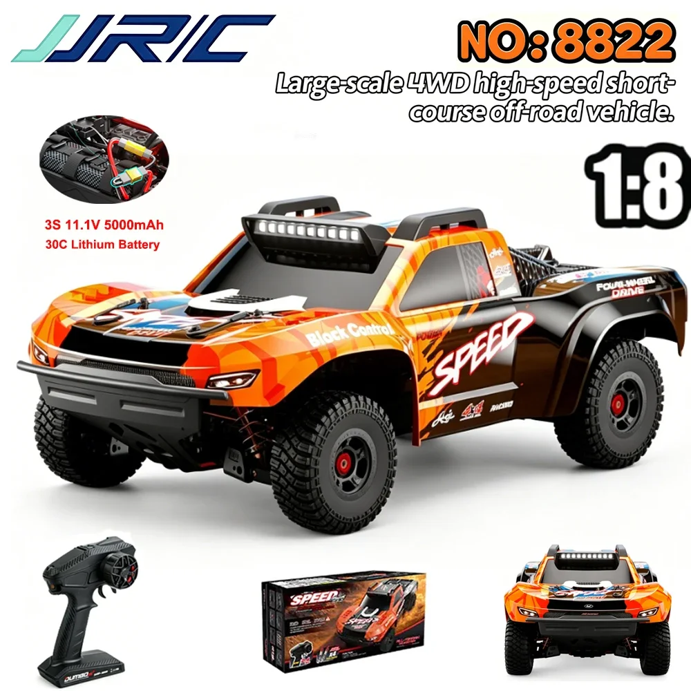 C8822 RC Cars 1:8 Scale Large Size 4WD All-Terrain Remote-Control Drift Racing Car Electric Off-Road Vehicle Professional Toys