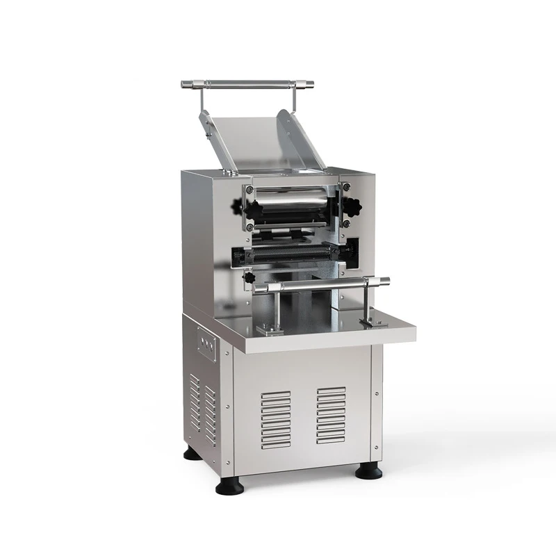 Rodillo eléctrico de masa de acero inoxidable, máquina de prensado de fideos, multifuncional y completamente automática, fabricante comercial de Pasta de escritorio