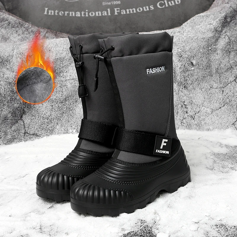 

men's winter snow boots thickened waterproof windproof warm boots comfortable outdoor mountaineering men's boots Зимние ботинки.