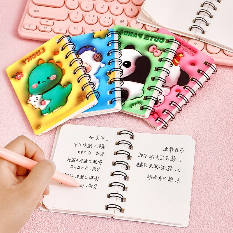 36Pcs Wholesale cartoon creative high-value student coil book, student cute book 3D three-dimensional mini notepad  stationery