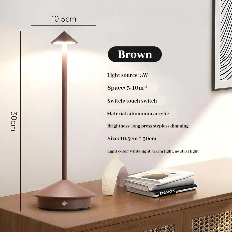 Type-C Rechargeable Table Lamp Creative Dining Touch Led Hotel Bar Coffee Pina Table Lamp Lampada Da Tavolo Decorative Desk Lamp