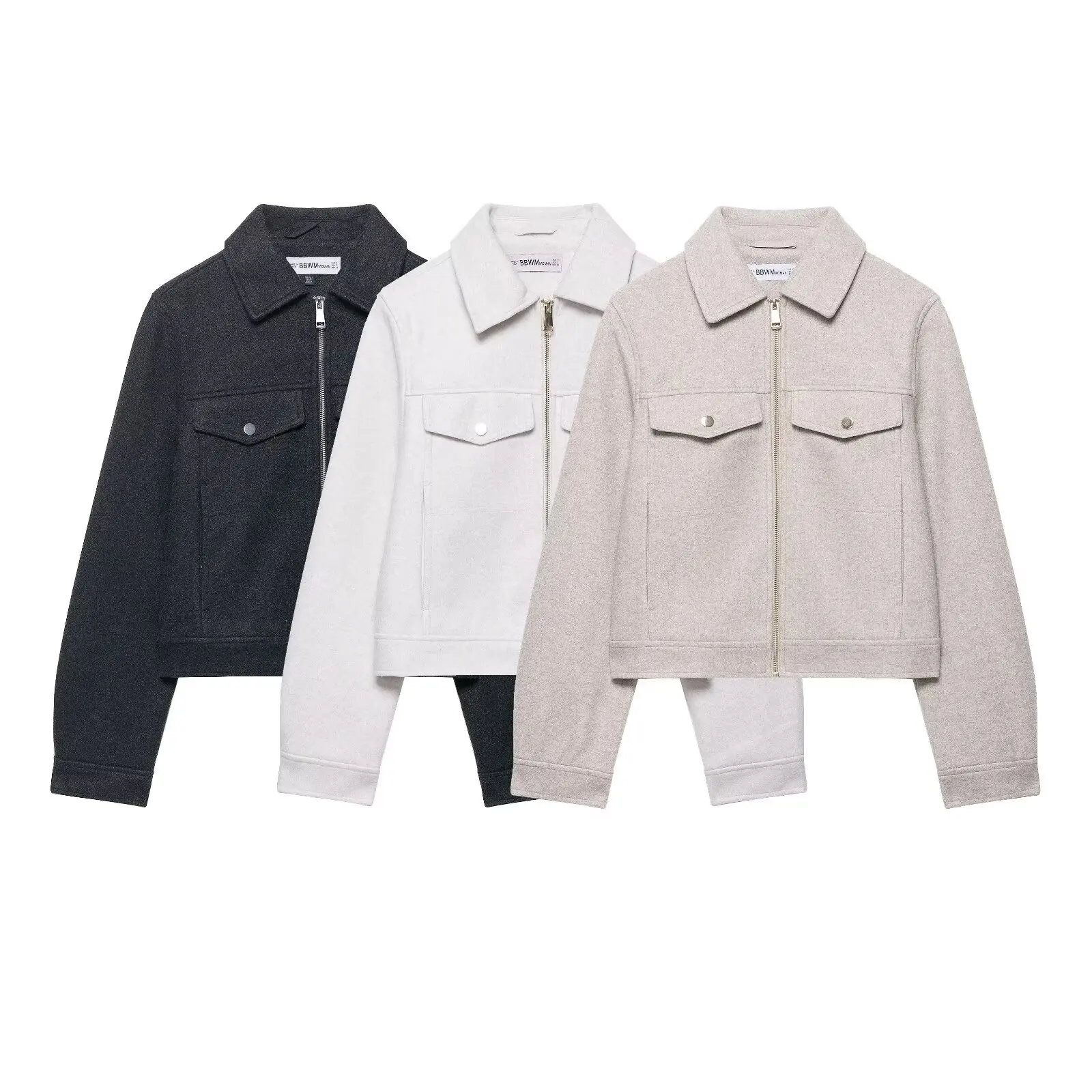 Women's Slim Fit Autumn Jacket 2025 Fashion Warm Coat with Big Pockets Long Sleeve Chic Street Style Youth Warm Autumn Outerwear