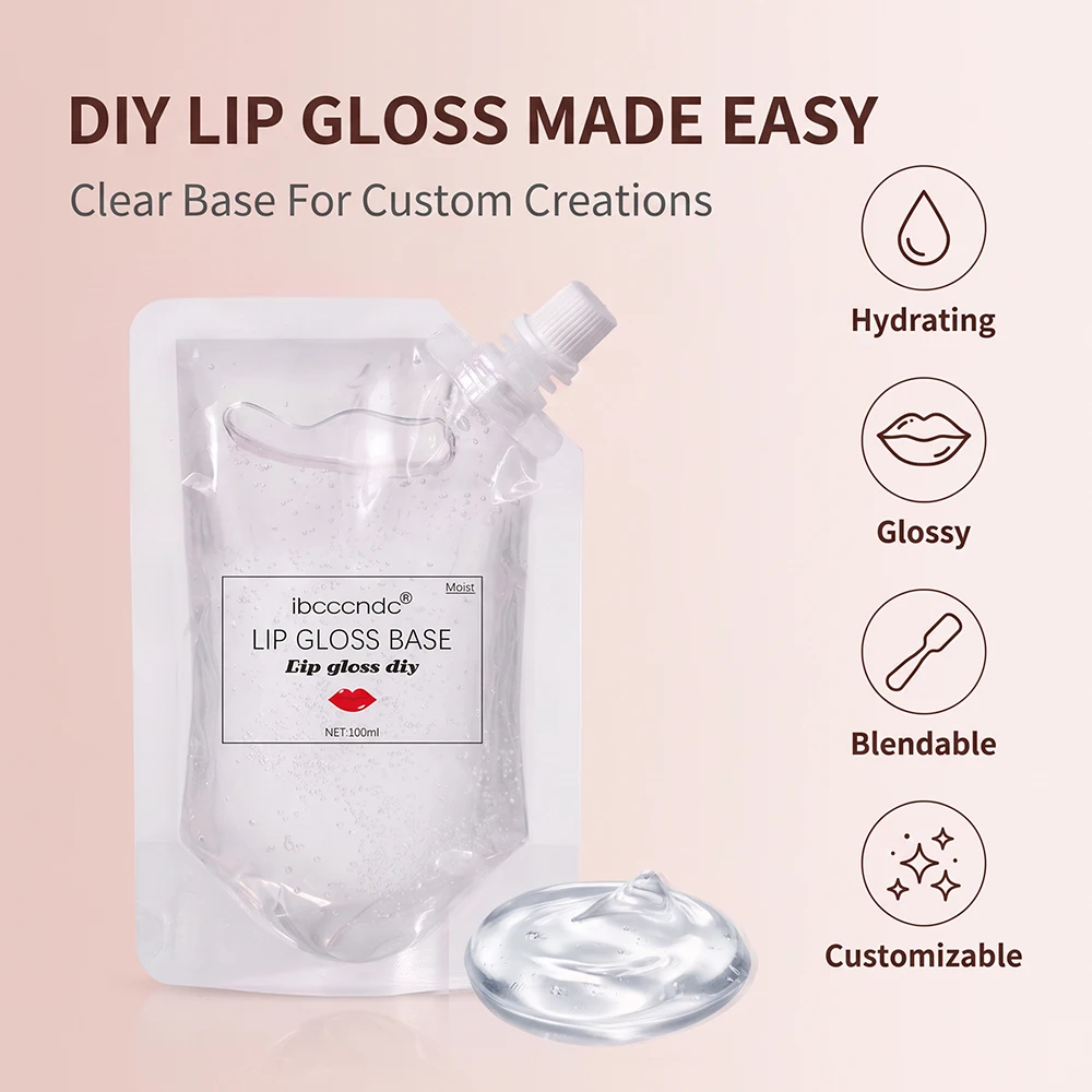DANCHEL 100ml DIY Lipgloss-Basis Klar Glänzend mit Vitamin E Pflegend Mehrzweck Handgemachtes Lippen-Make-up Rohmaterial – Detail 1