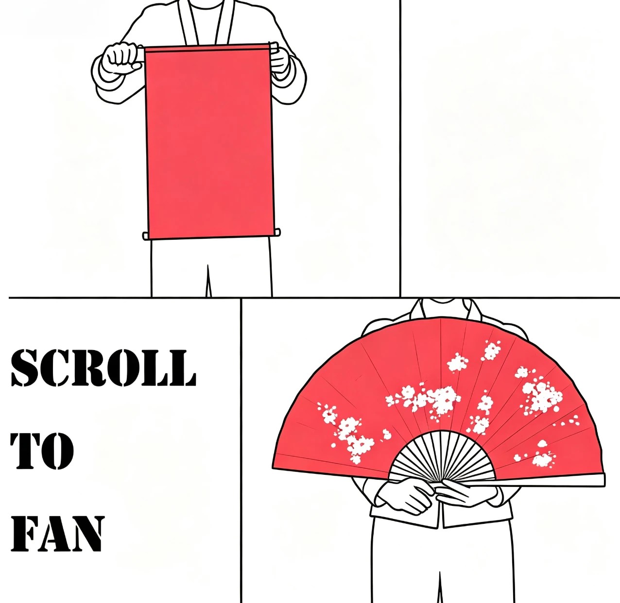 Scroll To Fan Magic Tricks Magician Stage Party Illusions Accessories Gimmick Props Mentalism Appearing Fan Funny Magia