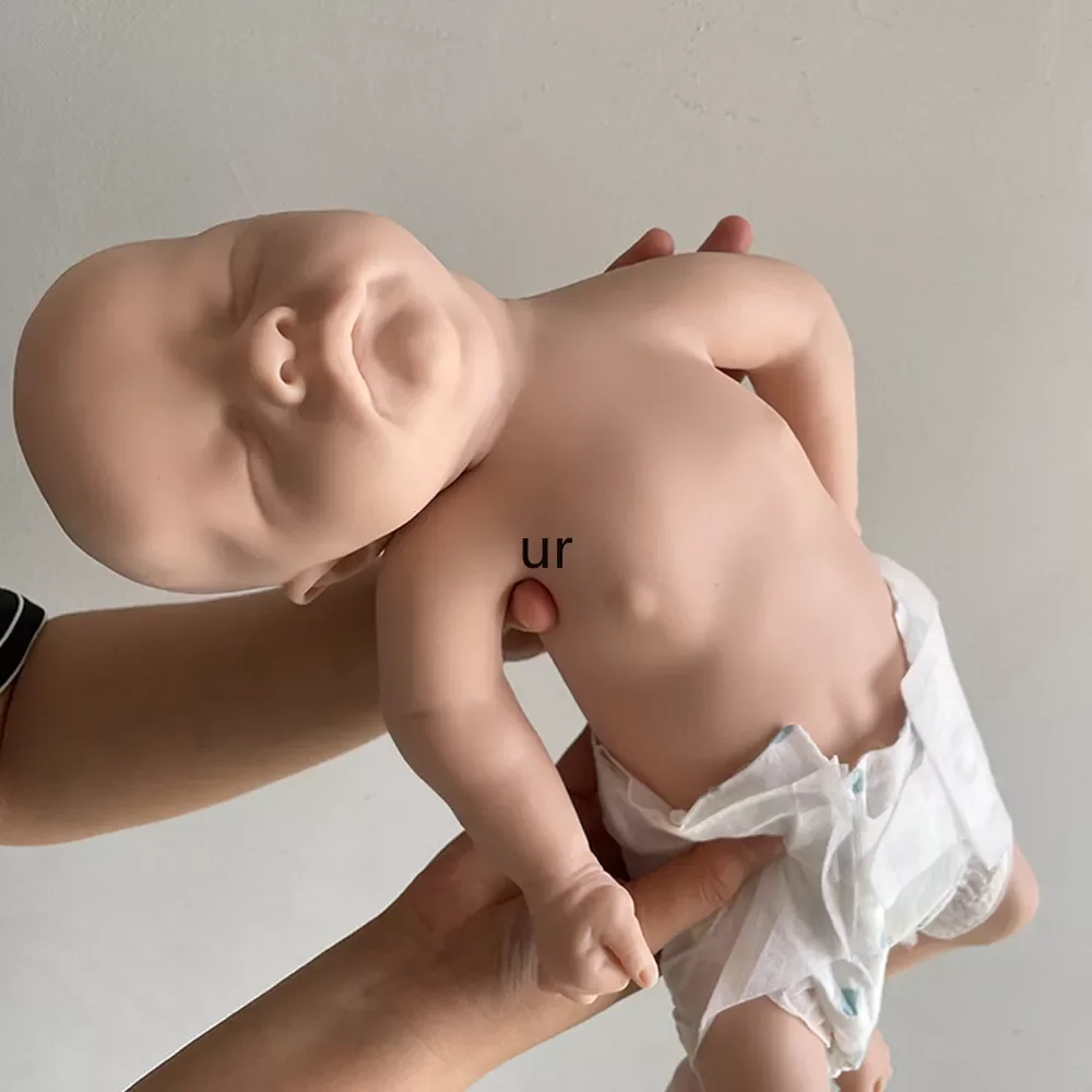 17 Inch Strechable Super Soft Marshmallow Platinum Silicone Reborn Baby Doll Diy Unpainted Painted Spainish Boy Artificial