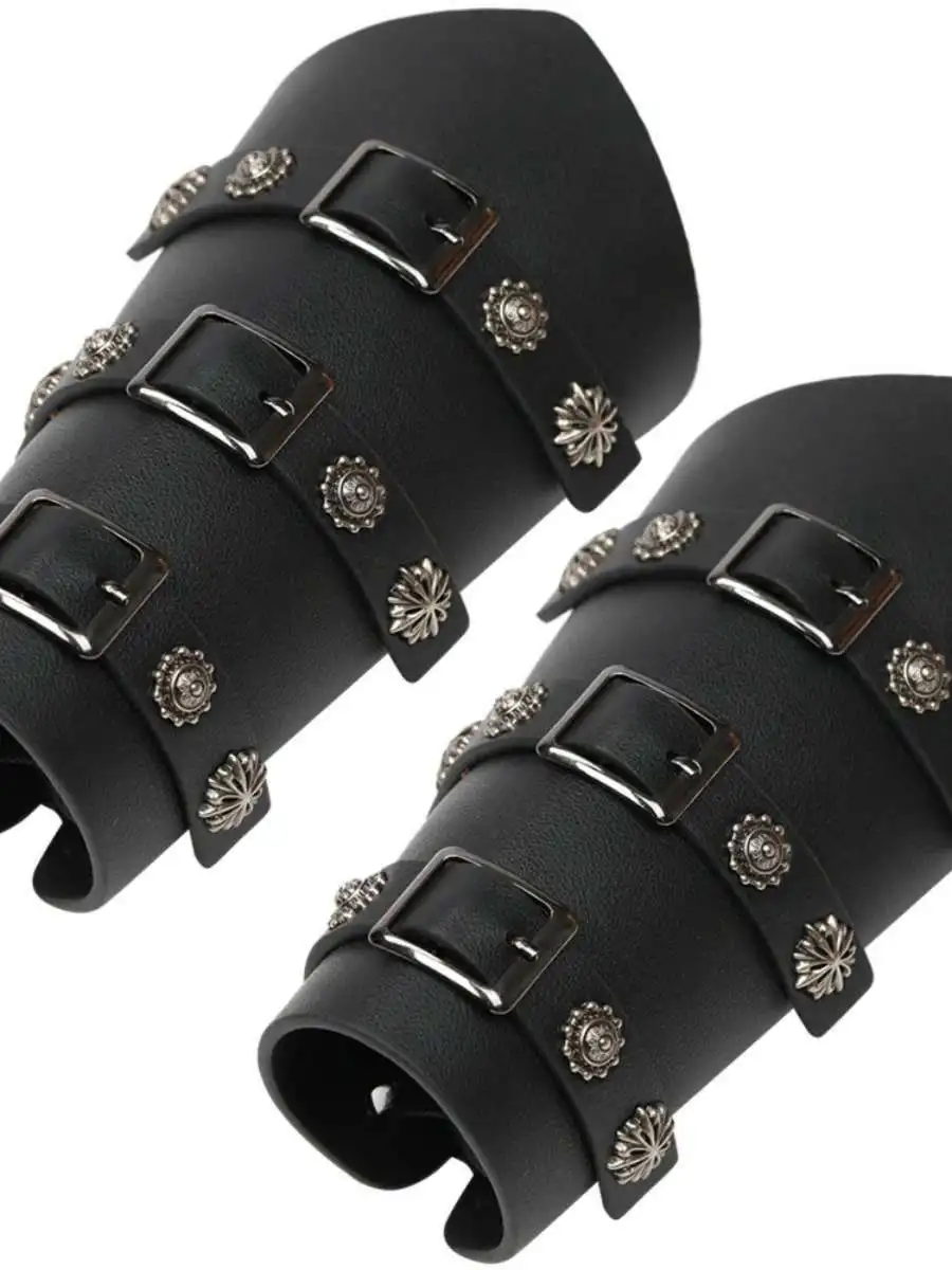 

Ручная работа в стиле панк, средневековая броня, защита на запястье, Хэллоуин, искусственная кожа, аккор Faion, необрендовая летняя коллекция