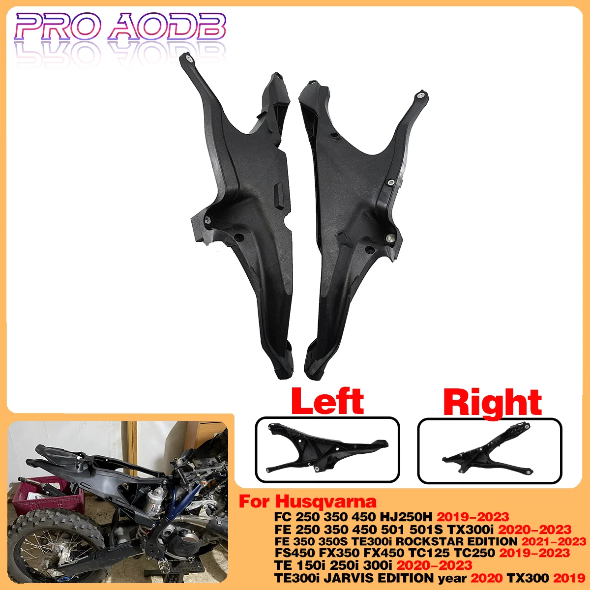 Motocross Left Right Subframe Rear Seat Support Frame Tailstock Bracket Fixed For Husqvarna FE TE TX 250 350 450 501CC 2020-2023