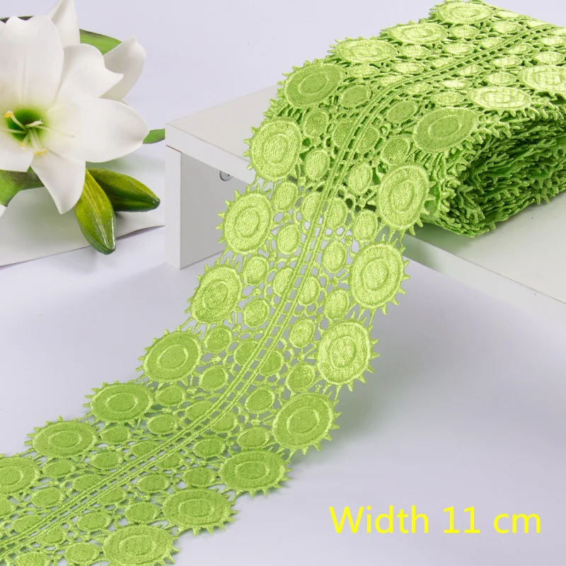 African Lace Trim For Clothing Accessories DIY Lace 1Yards Ribbon Embroidered Parches for Wedding Dress Decoration Lace LA1013