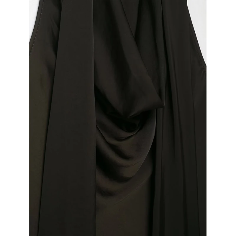 2025 Summer New Top Women's Tassel Decoration Satin Halter Tops for Women Backless Sexy Night Party Short Tops