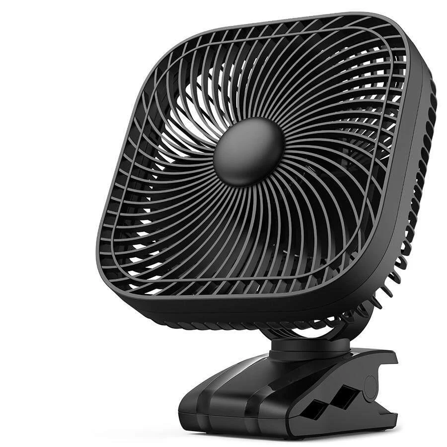 OPOLAR Rechargeable Clip Fan with Light & Hook 70H Runtime Strong Wind Usb Fan for Baby Stroller Outdoor Camping Home Travel