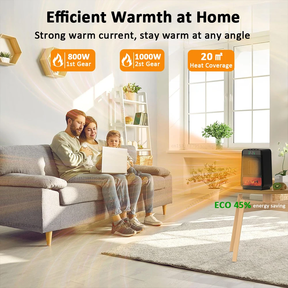 Soplador de aire caliente, calentador eléctrico de escritorio con termostato, ventilador de calefacción, soplador de aire caliente para el hogar, dormitorio, calentador de espacio de oficina