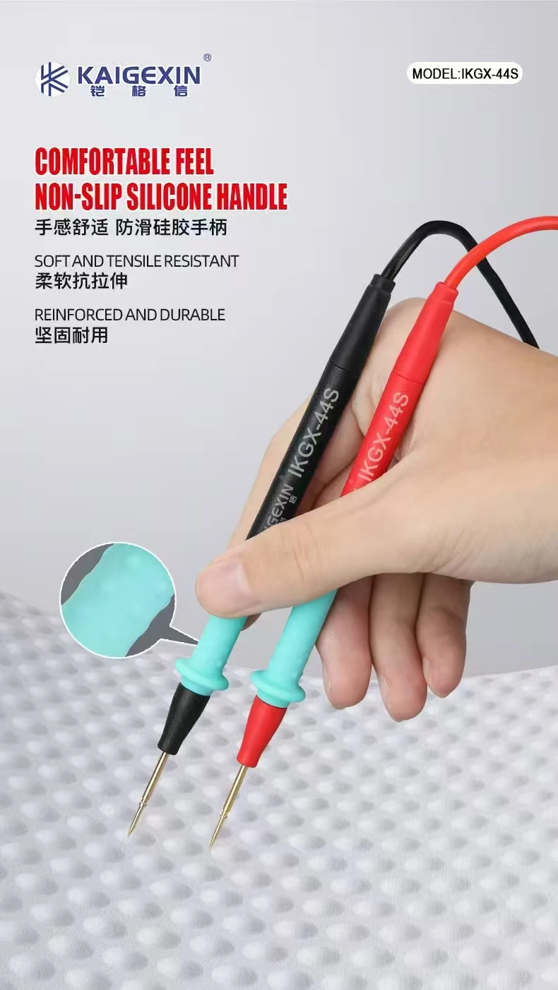 KGX 1000V 20A Silicone Wire Universal Probe Test Leads Pin For Digital Multimeter Needle Tip Multi Meter Tester Probes Cable DIY