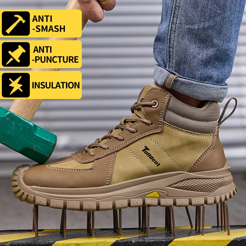 New safety shoes, insulated shoes, anti smashing and wear-resistant work shoes, comfortable men's protective shoes