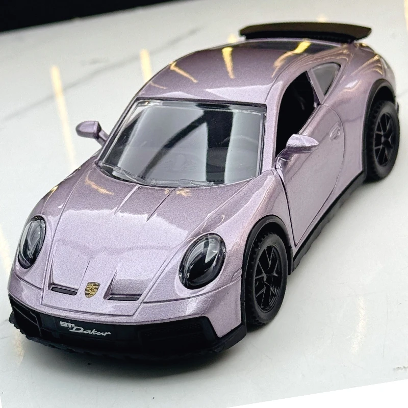 Nuevo modelo de coche deportivo 911 de 1 a 32mini con sonido y luz, coche de juguete para niños, modelo de sonido, regalo ornamental de escritorio