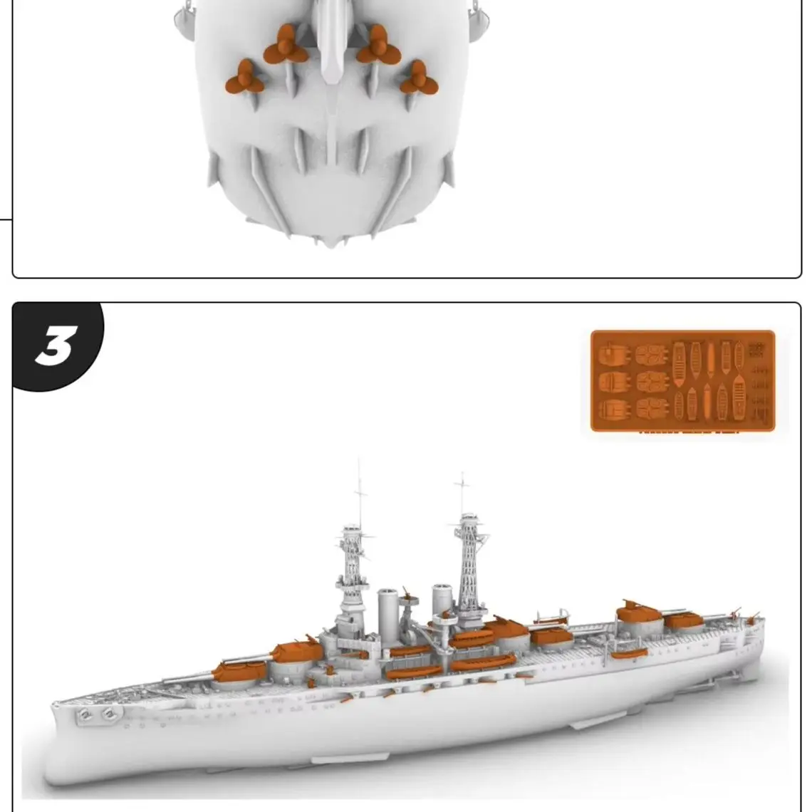 

ССМОДЕЛЬ СС 1000522 /S 1/1000 1/1200 1/1250 Комплект военной модели USN Wyoming class Линкор BB-32