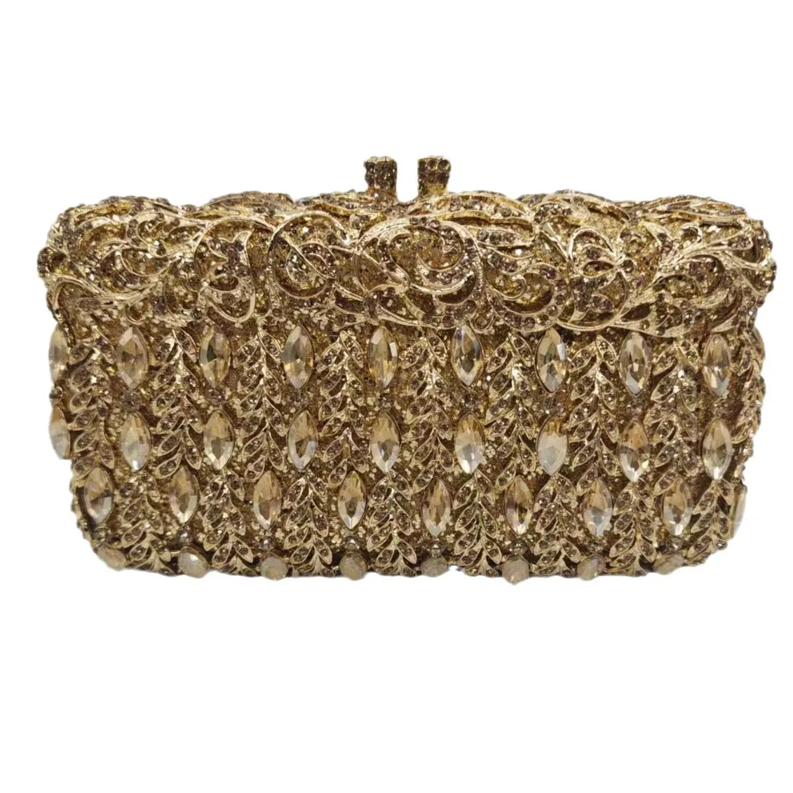 

Hollow Metal Diamond Clutch Bag Evening Dress Banquet Handbag High-end Crystal Women's Purse Retro Vintage Crystal Clutch Bag