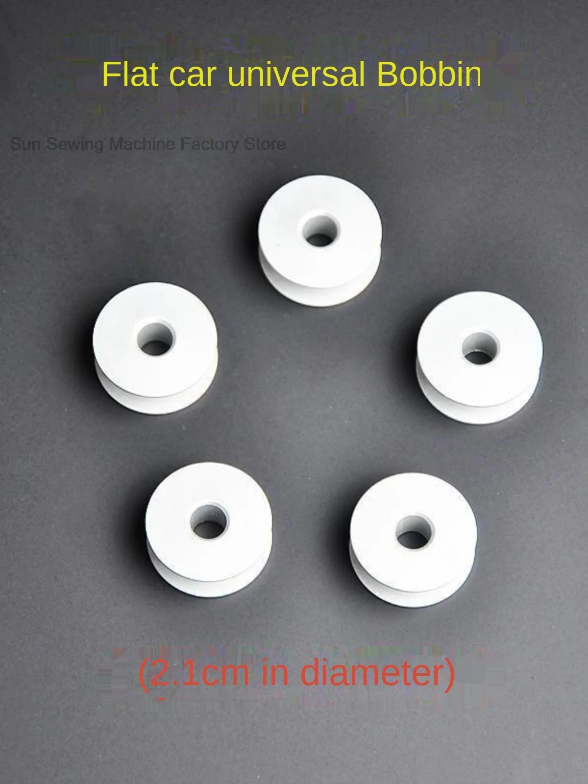 100PCS Aluminum Bobbin White Plane 2.1cm Diameter Bobbin Core for Lockstitch Sewing Machine Embroidery Machine Synchronous Sew