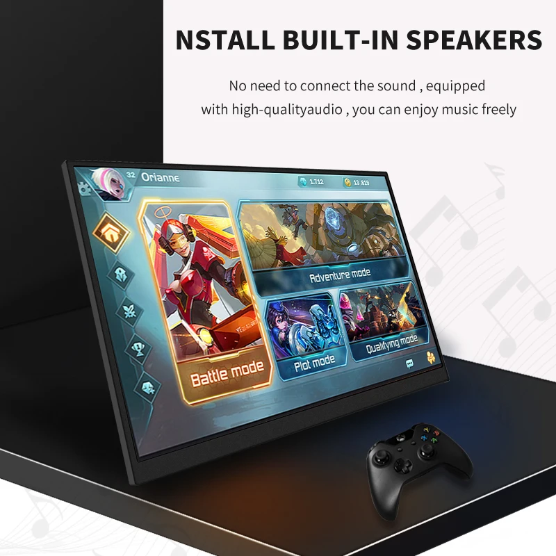 شاشة HGFRTEE محمولة تعمل باللمس مقاس 16 بوصة 16:10 100%sRGB 350Cd/m2 شاشة ثانية لأجهزة الكمبيوتر المحمول مع حامل حامل من النوع C متوافق مع HDMI #4