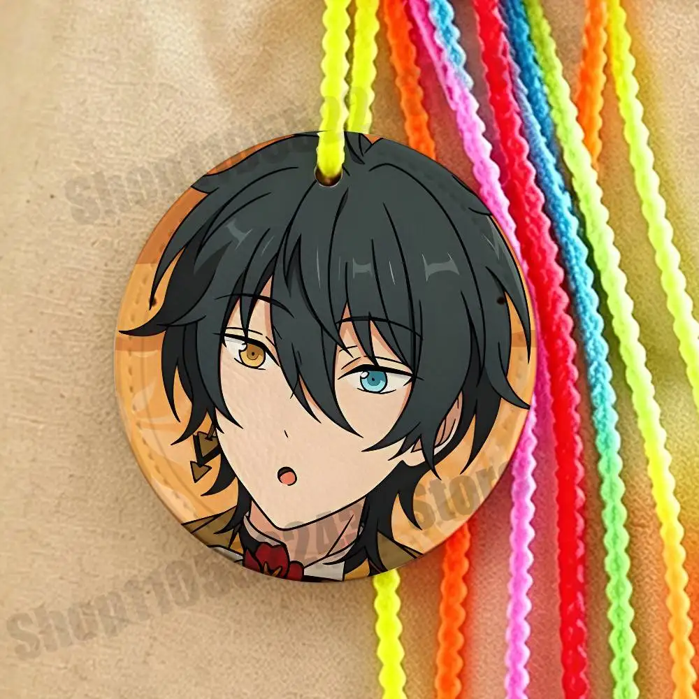 

Valkyrie Shu Mika E-EnsembleStars Leather Luggage Tag Suitcase Label Baggage Boarding Bag Name ID Address Holder For Travel