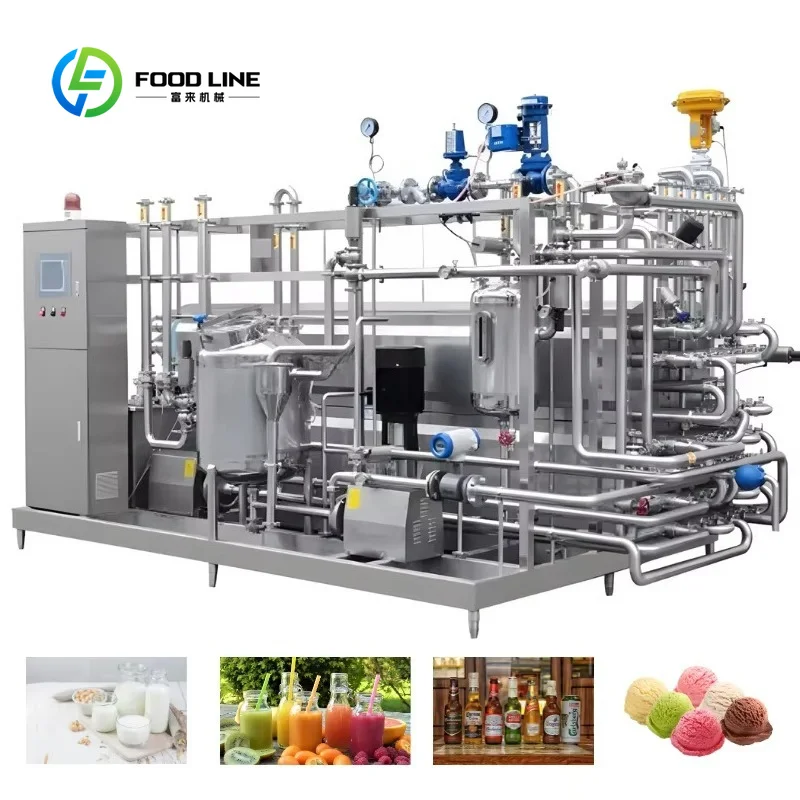 Industrial Automatic Plate Heat Sterilization Machine Aseptic UHT Pasteurizer 500-20000L/H for Dairy Juice Beverage