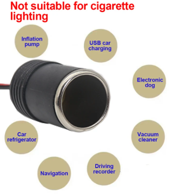 【1PCS】Car 12V 5A Cigar Cigarette Lighter Socket Plug Connector Adapter Tool Car Accessories Interior Car Socket