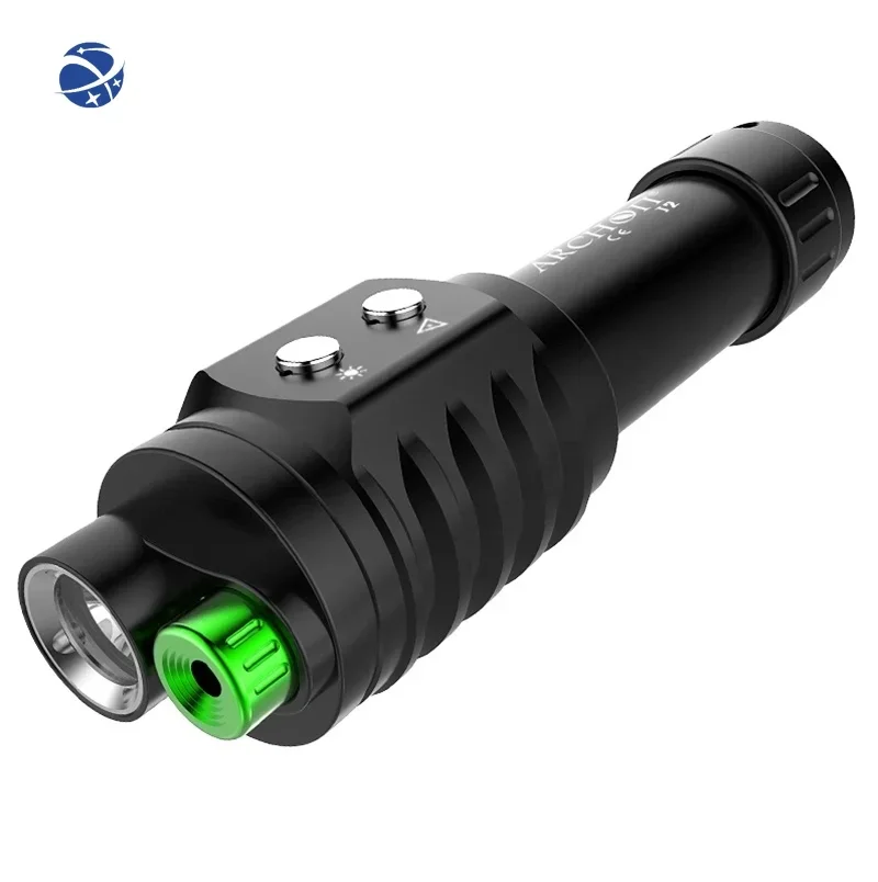 

Double press switch J2 Diving Flashlight With Green Laser,LED High Power Led 18650 Rechargeable Battery Torch two easy switch