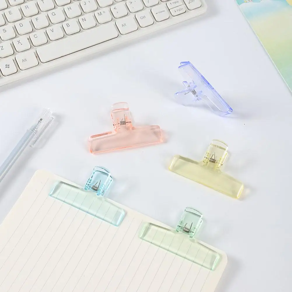 Paper Clips Plain Paper Clip Office Organizer Clip Strong Holding Power Transparent Candy Colors Suitable for Office School Home