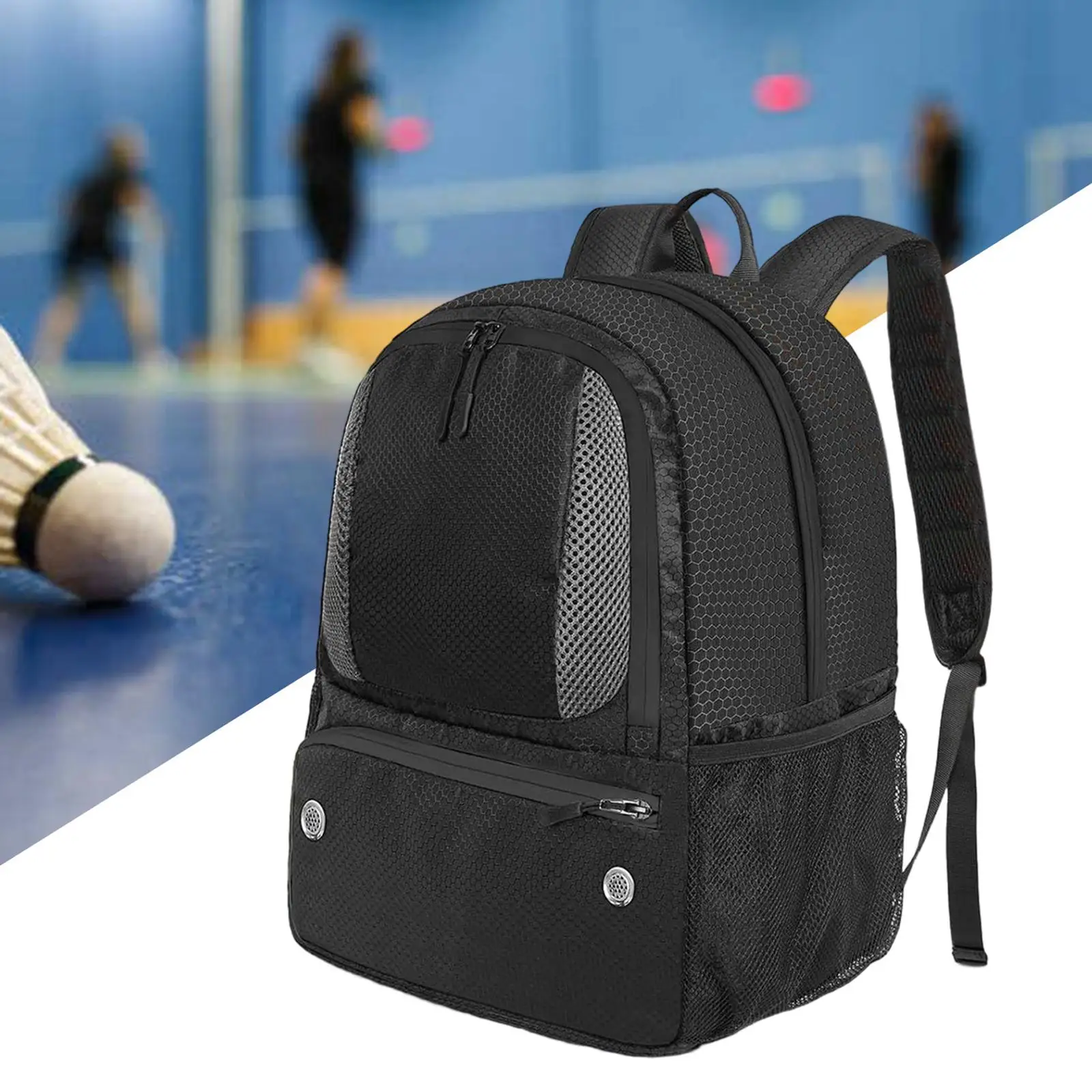 Waterproof Sports Bag with Multiple Compartments Football Backpack Daypack for Gym Travel and School