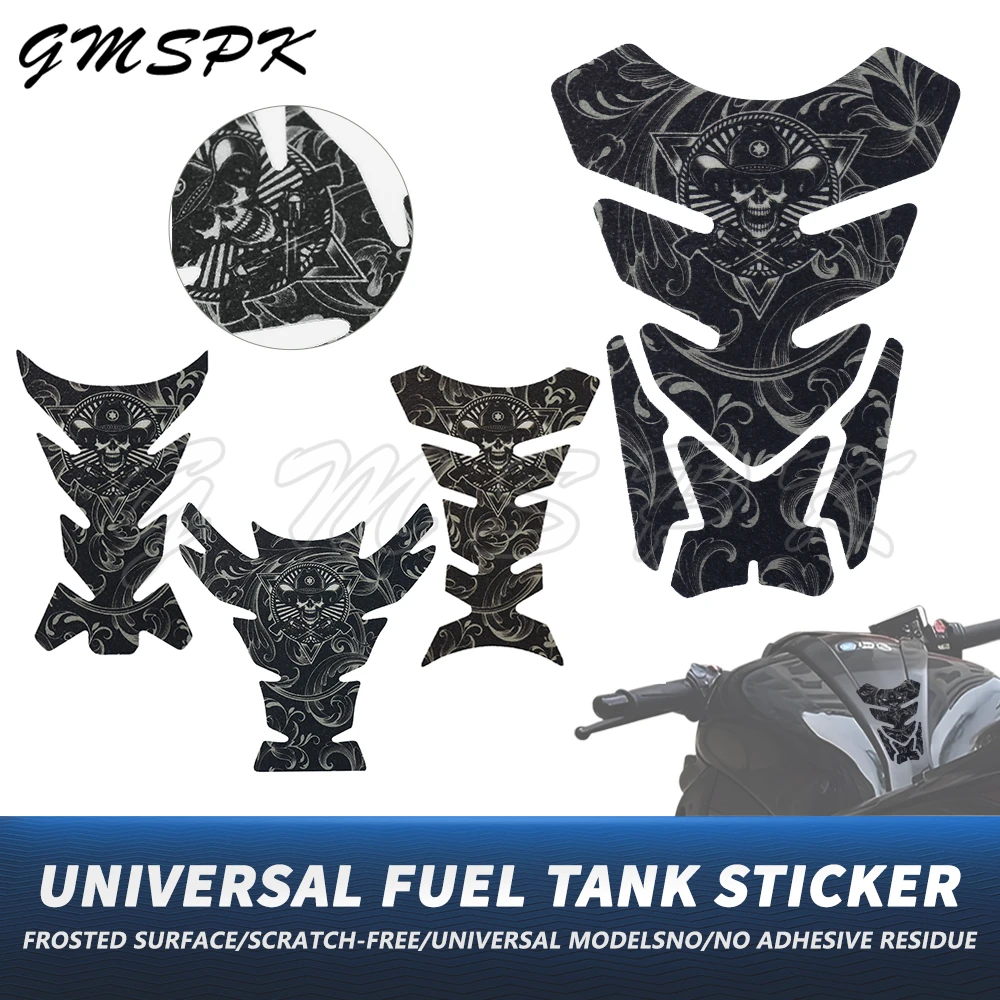 

Motorcycle Skull Decal Frosted Fuel Tank Pad Protector Sticker Decorative Tankpad Fit for Kawasaki YAMAHA Suzuki Honda Triumph