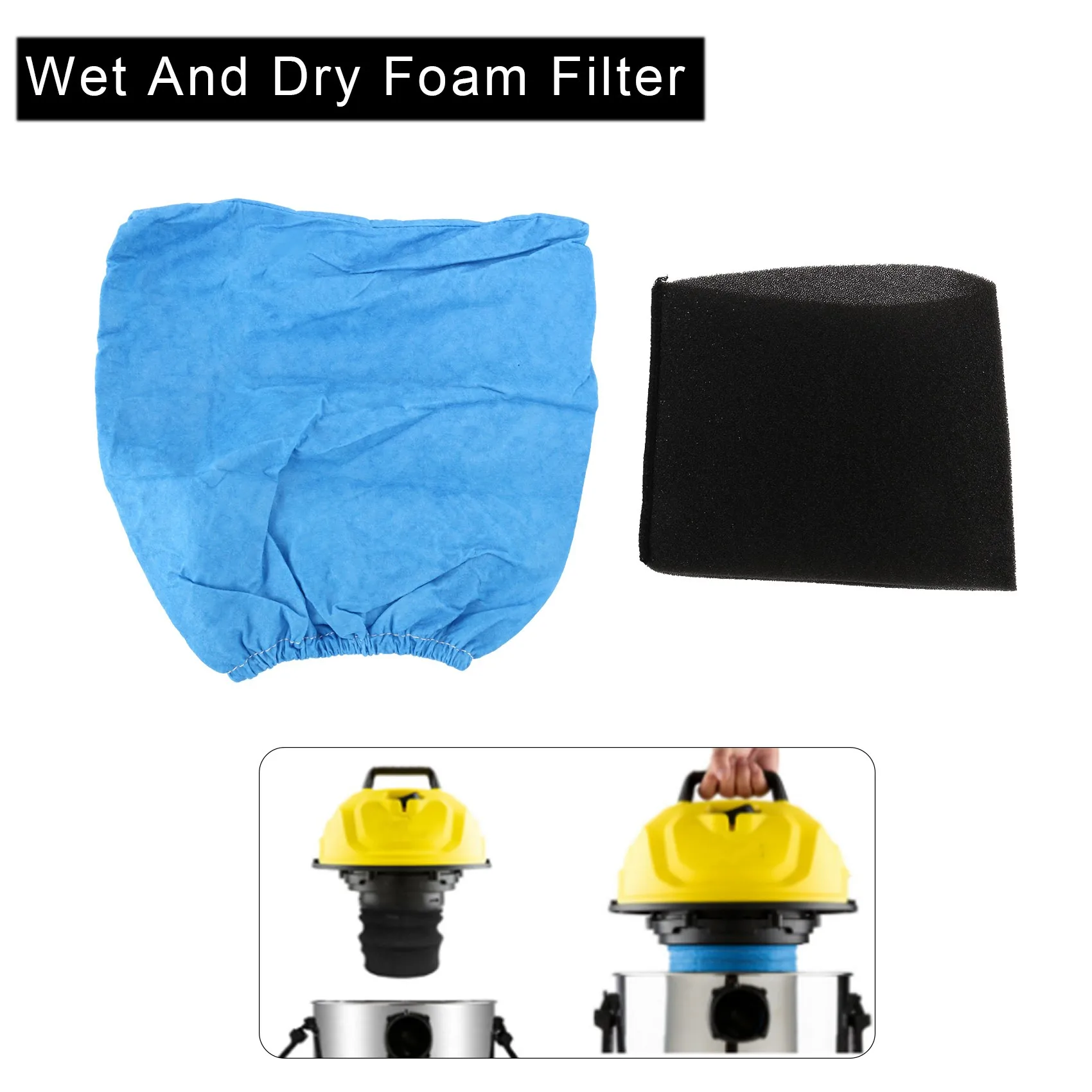 Textile Filter Bags Wet and Dry Foam Filter for MV1 WD1 WD2 WD3 Vacuum Cleaner Filter Bag Vacuum Cleaner 4PCS