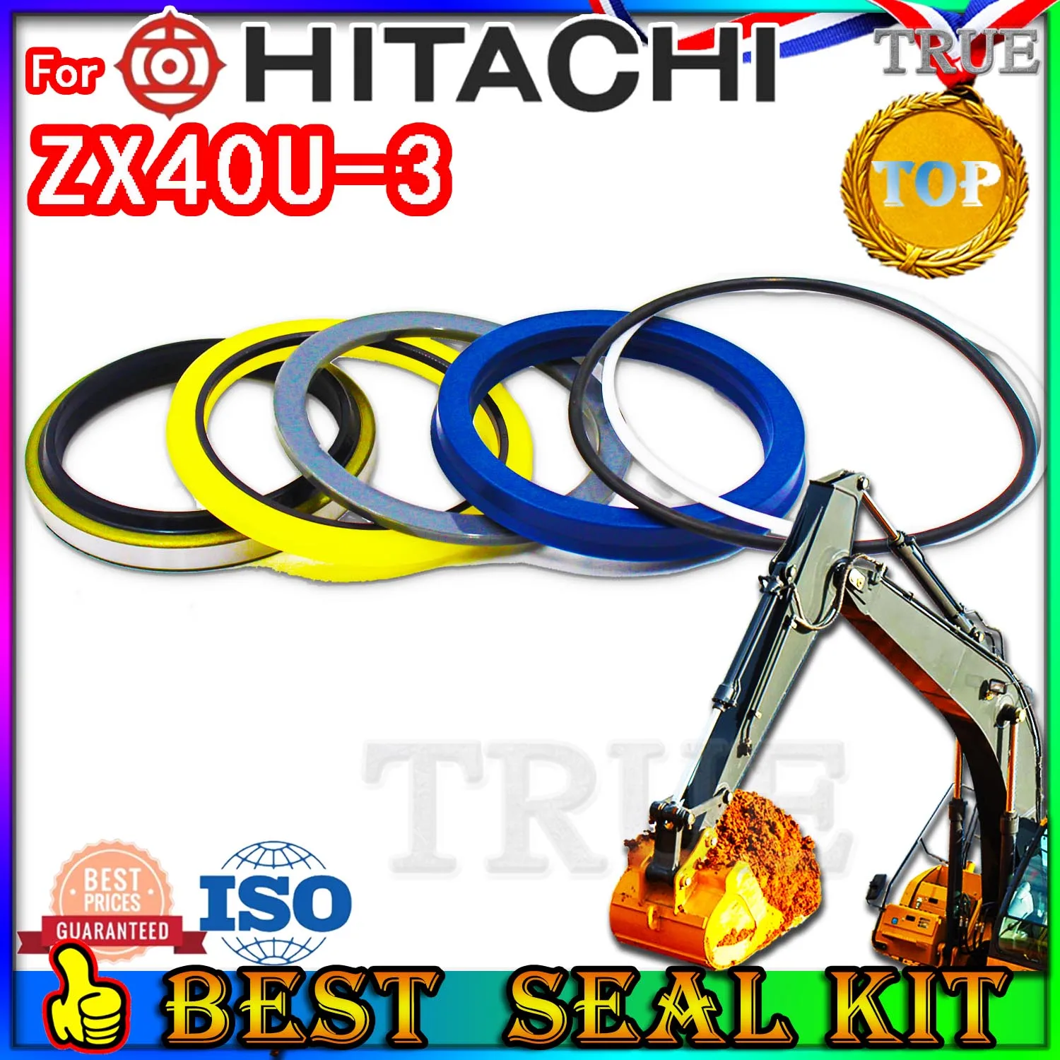 For Hitachi ZX40U-3 Oil Seal Repair Kit Boom Arm Bucket Excavator Hydraulic Cylinder Hit ZX40U 3 Pump Digger Clamshell Shovel