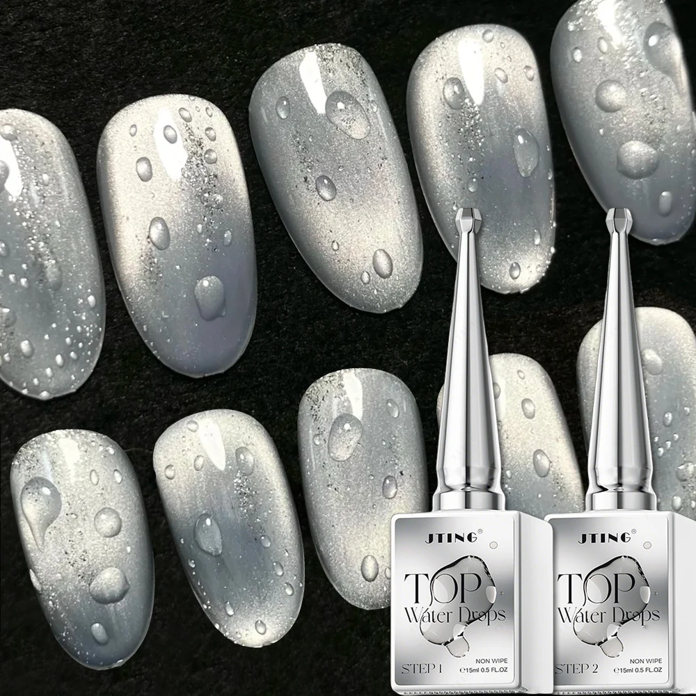 

1set Bubble Water Ripple UV Soak Off Gel Lacquer 3D Clear Water Droplet Effect Gel Nail Polish High Shine Nail Art Gel Varnish