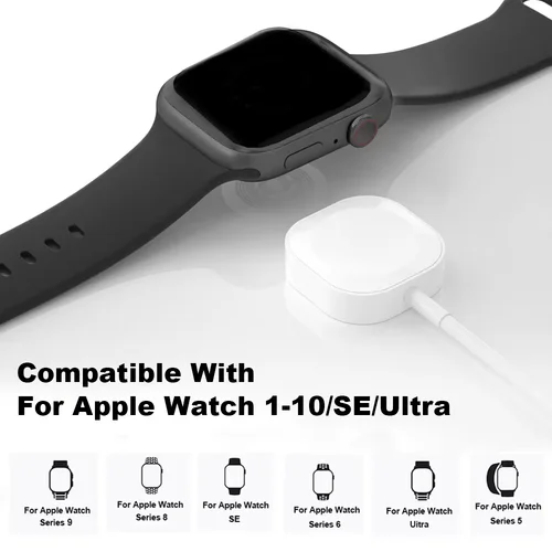 Imagen 2 del producto Nuevo cargador rápido USB A inalámbrico magnético Cable de carga tipo C para Apple Watch Series 10 9 8 7 6 5 4 3 2 1 Ultra Edition iWatch