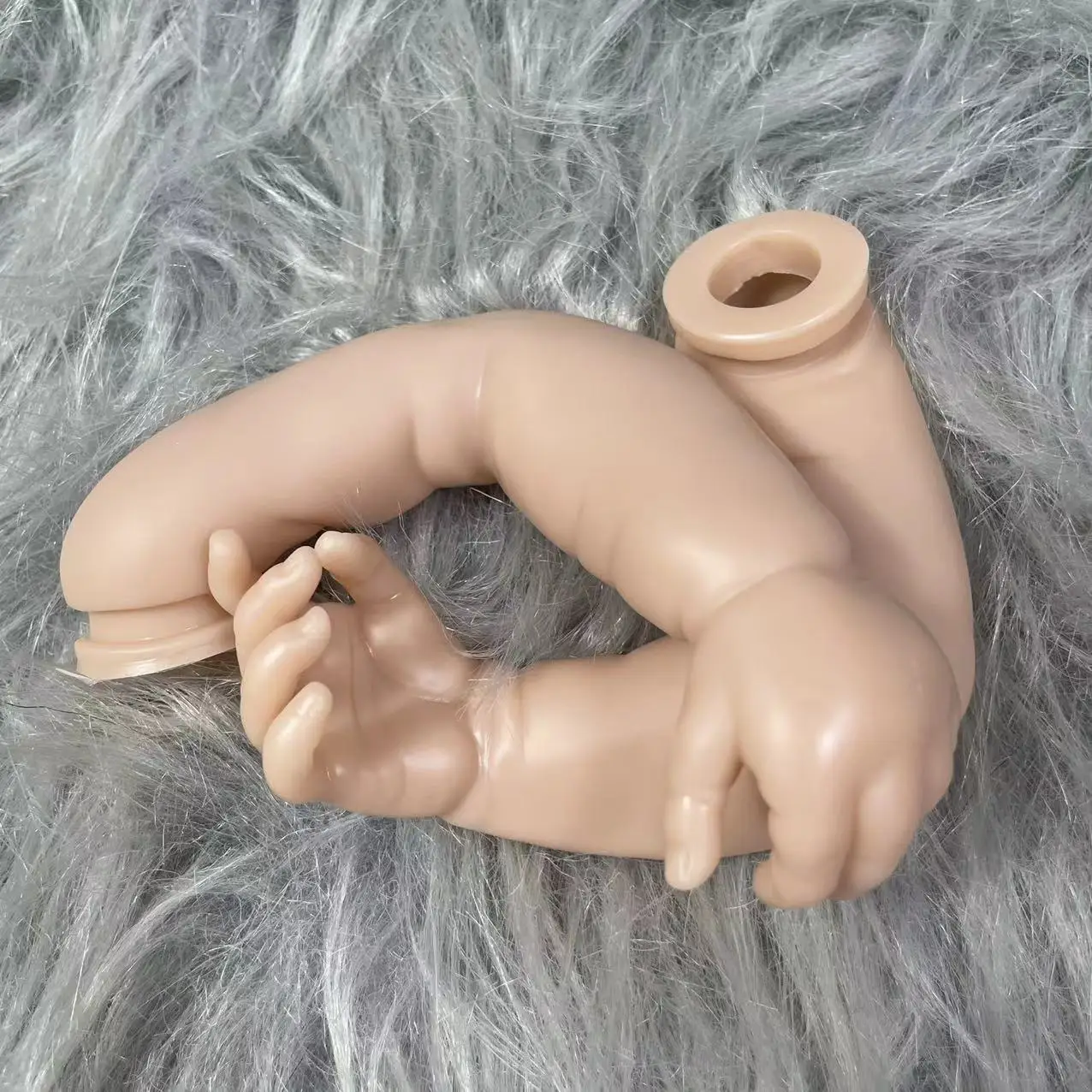 20 인치 도색되지 않은 다시 태어난 인형 키트 LouLou Awake 부드러운 비닐 천 몸과 눈 수제 DIY 금형 장난감 인형 부품