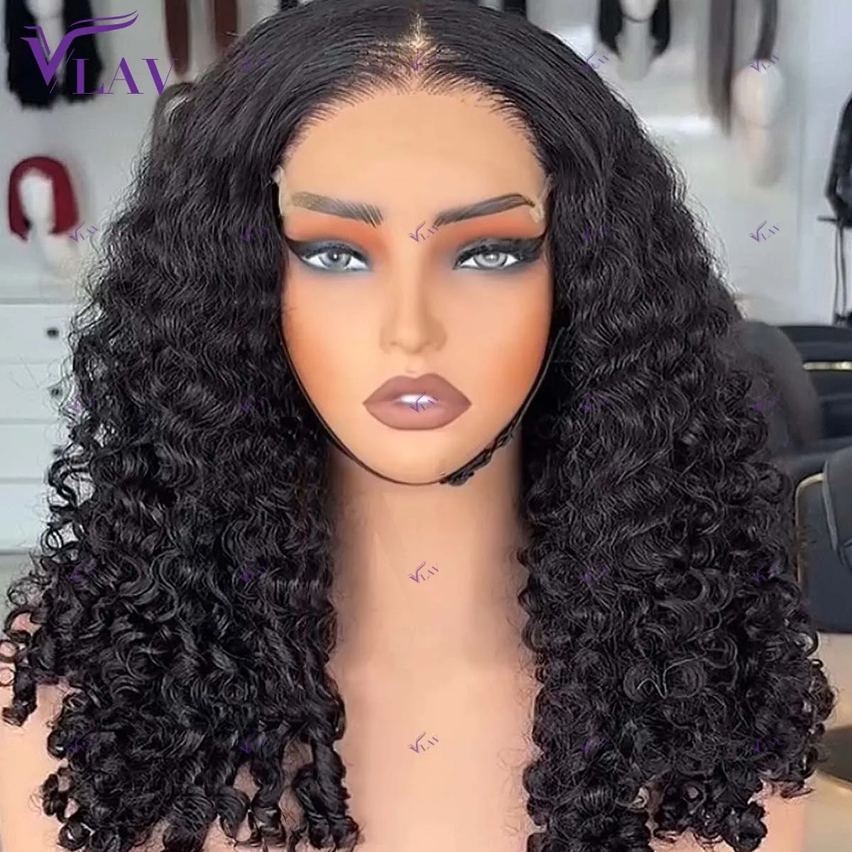 

Kinky Curly 450 Density Glueless Wigs 13×4/13×6 HD Lace Frontal Wig Human Hair 360 HD Transparent Lace Wig PrePlucked For Women