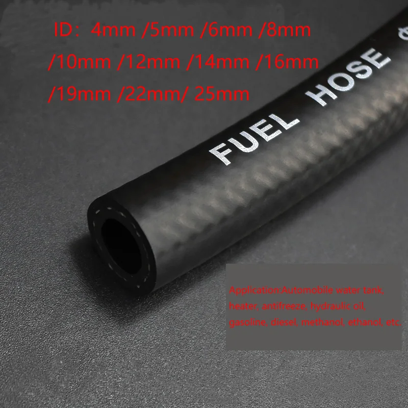 1M Automobile Electric Injection Engine Diesel Fuel Oil Pipeline Water Pipe Diesel Pipe Oil Delivery Return Pipe Rubber Pipe