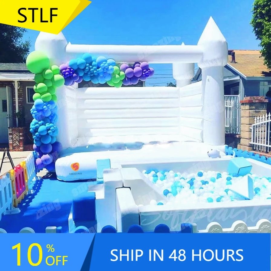 

STLFCustom Bouncy Castle Wedding Bounce House Commercial Combo White Bouncy Castle Commercial