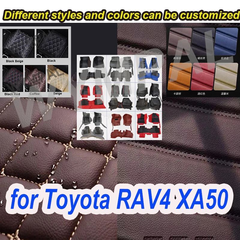 

Роскошные автомобильные коврики для Toyota RAV4 XA50 Hybrid (E-CVT) 2020 2021 2022 2023 2024, подушечки для ног Suzuki Across, интерьер ковра
