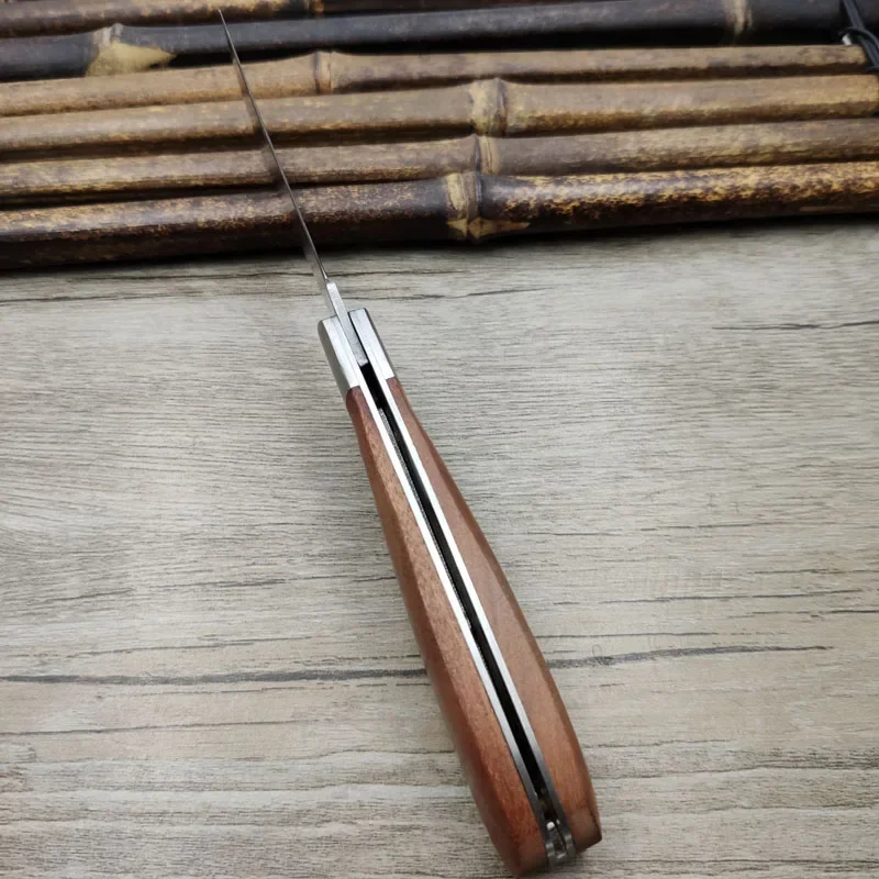 الفولاذ المقاوم للصدأ الصلبة خشب الورد مقبض المحمولة EDC المنجل كهربائي تطعيم سكين للطي سكين الفطر لشجرة الفاكهة