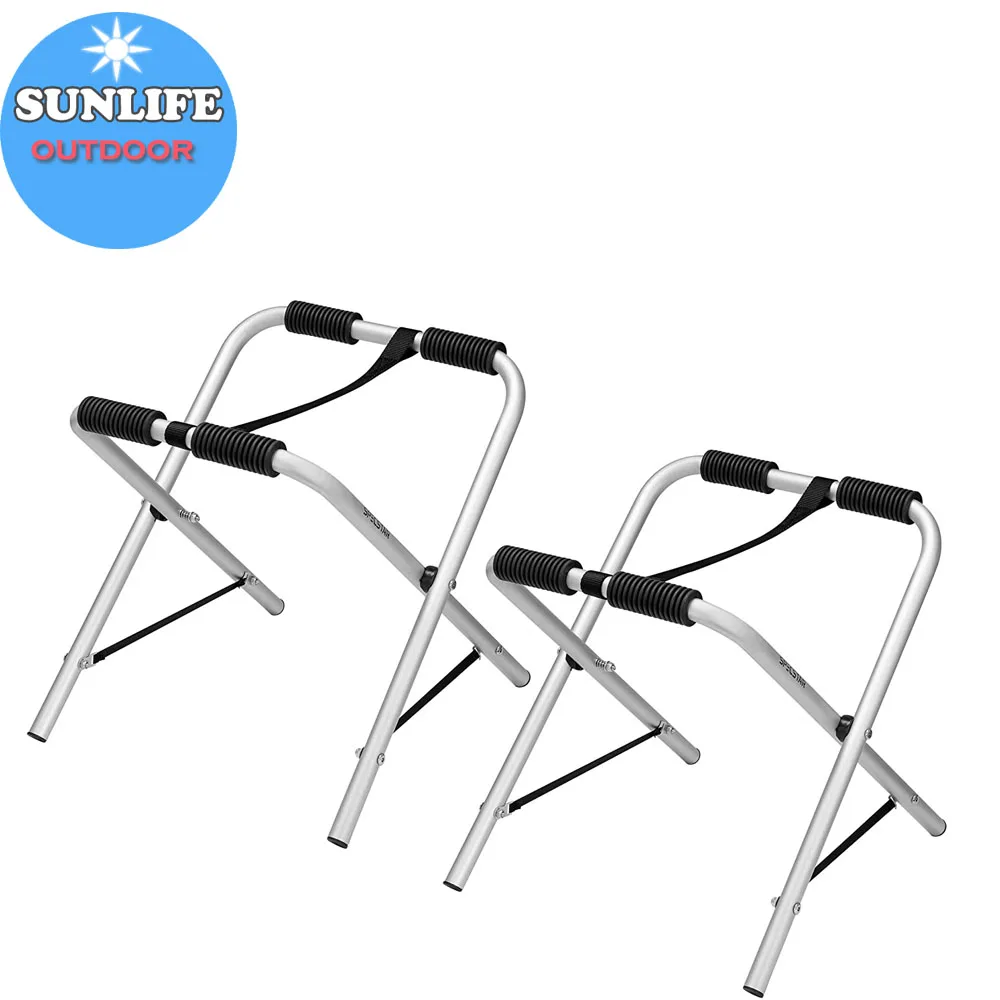 2 Pack  Kayak Canoe DisplayStanding Rack Folding Free Stand Canoe Storage Stands with TPE Padding for Indoor and Outdoor 110 Lbs