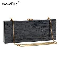 Acrylic Clutch Evening Bag for Women Long Pearl Black  Acrylic Clutch Handbag for Dinner Party Wedding Female Flap Wallet Purse