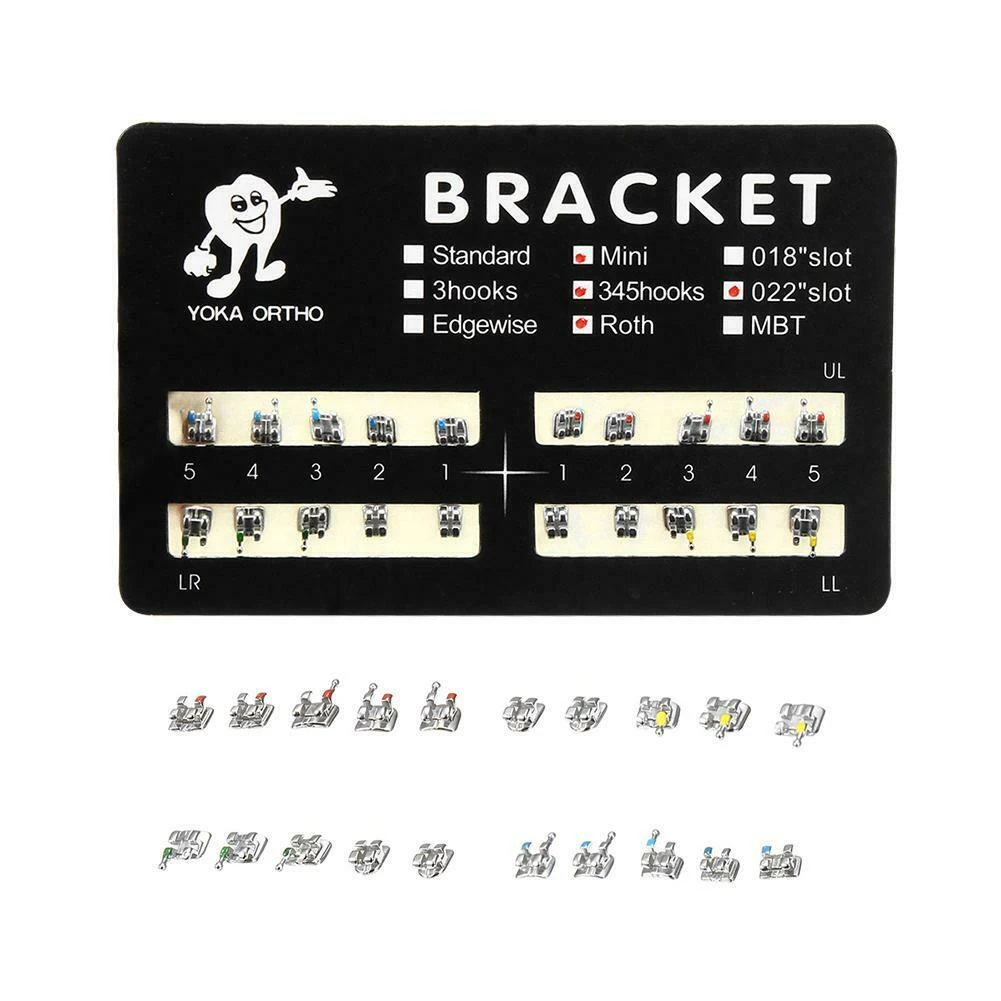 10 Packs Dental Ortho Teeth Use Metal Brackets Braces Mini 022 3-4-5 Hooks Bracket Dental Metal Bracket  bracket ortodoncia