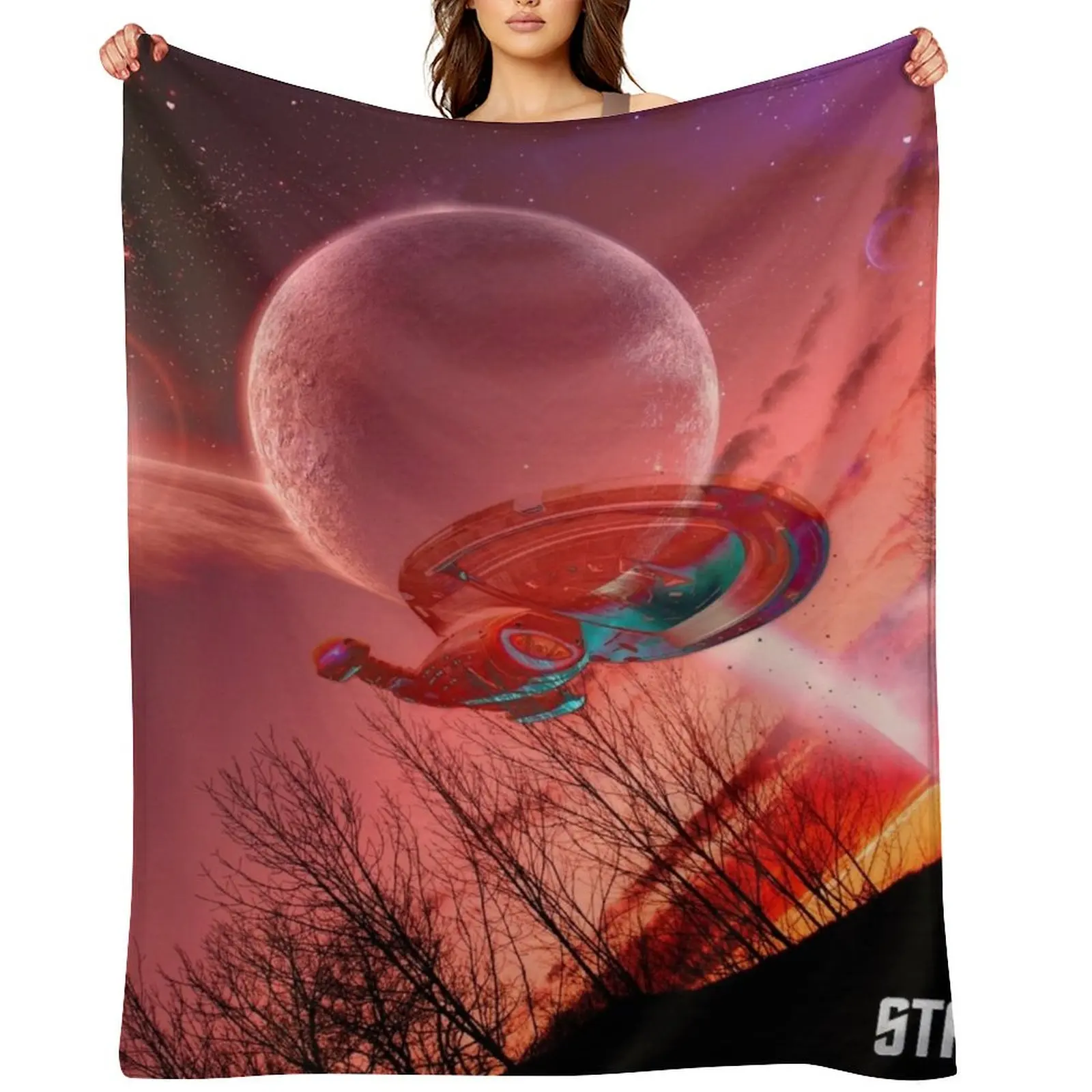 

Star Trek, Voyager spaceship Throw Blanket Soft Large Blankets For Bed Blankets